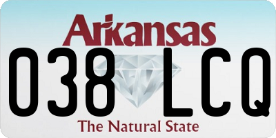 AR license plate 038LCQ
