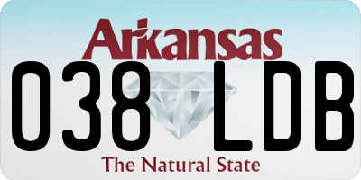 AR license plate 038LDB