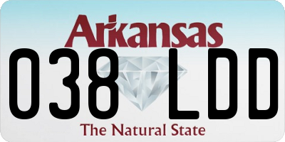 AR license plate 038LDD