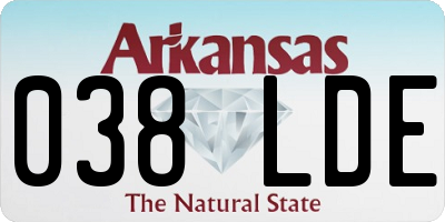 AR license plate 038LDE