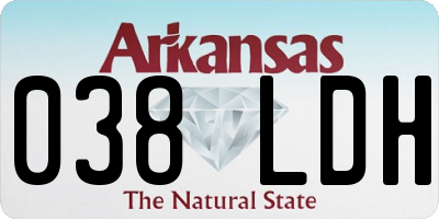 AR license plate 038LDH
