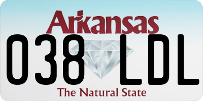 AR license plate 038LDL