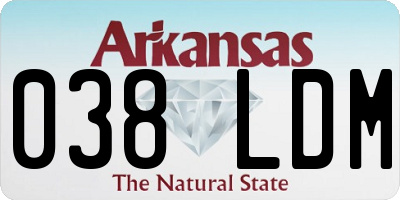 AR license plate 038LDM