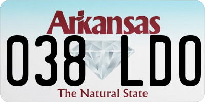 AR license plate 038LDO