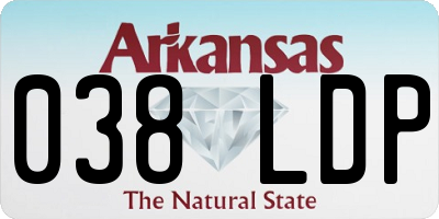 AR license plate 038LDP