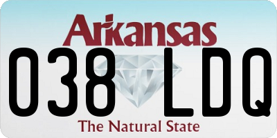 AR license plate 038LDQ
