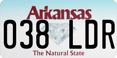 AR license plate 038LDR