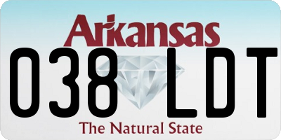 AR license plate 038LDT