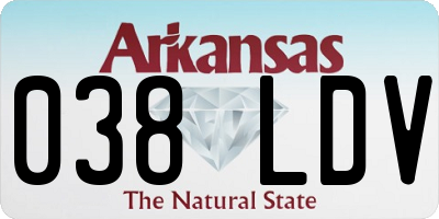 AR license plate 038LDV