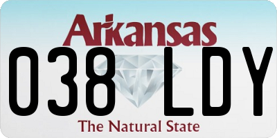 AR license plate 038LDY