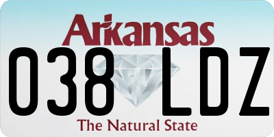AR license plate 038LDZ