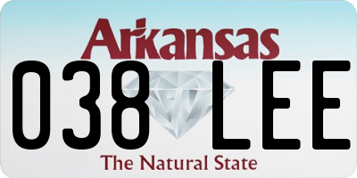 AR license plate 038LEE