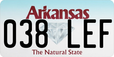 AR license plate 038LEF