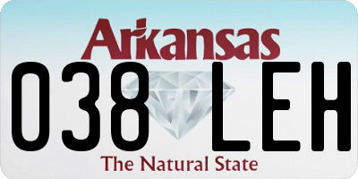 AR license plate 038LEH