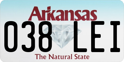 AR license plate 038LEI