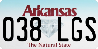 AR license plate 038LGS