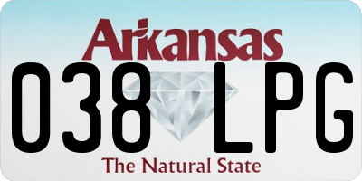 AR license plate 038LPG