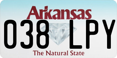 AR license plate 038LPY