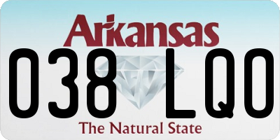 AR license plate 038LQO