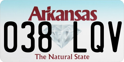 AR license plate 038LQV