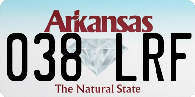 AR license plate 038LRF