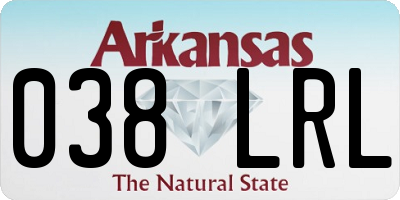 AR license plate 038LRL