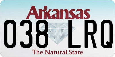 AR license plate 038LRQ