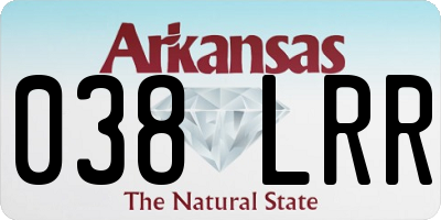 AR license plate 038LRR