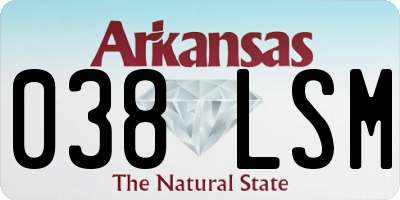 AR license plate 038LSM