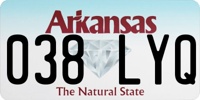 AR license plate 038LYQ