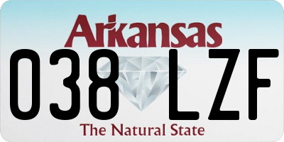 AR license plate 038LZF
