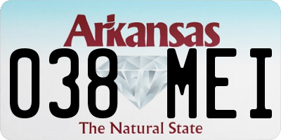 AR license plate 038MEI