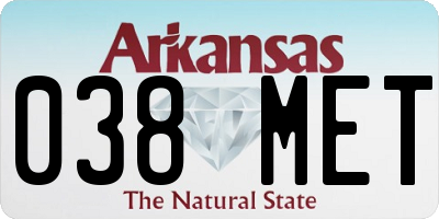 AR license plate 038MET