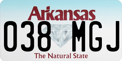 AR license plate 038MGJ