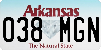 AR license plate 038MGN