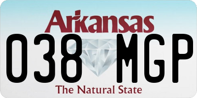 AR license plate 038MGP