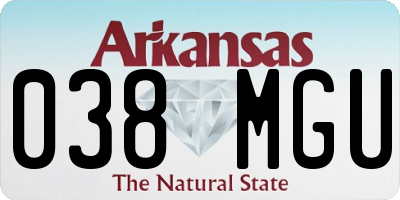 AR license plate 038MGU