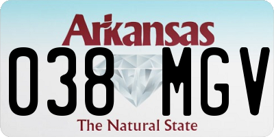 AR license plate 038MGV