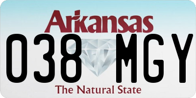 AR license plate 038MGY