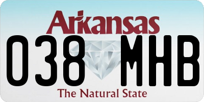 AR license plate 038MHB
