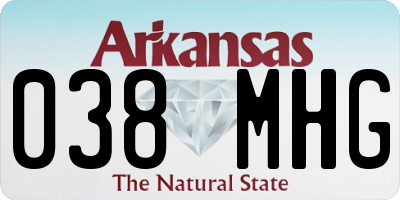 AR license plate 038MHG