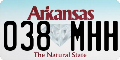 AR license plate 038MHH
