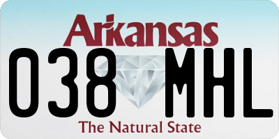AR license plate 038MHL