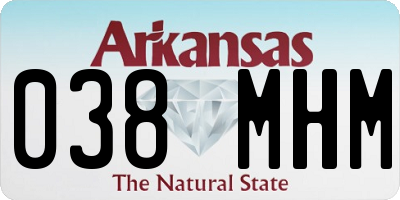 AR license plate 038MHM