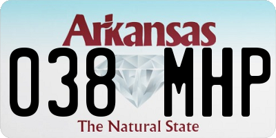 AR license plate 038MHP