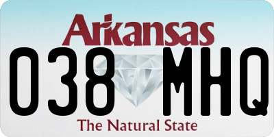 AR license plate 038MHQ