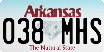 AR license plate 038MHS