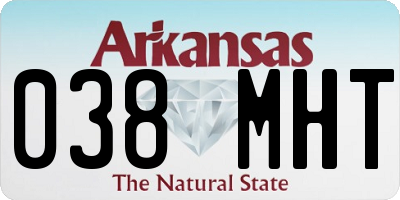AR license plate 038MHT