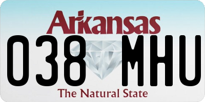 AR license plate 038MHU