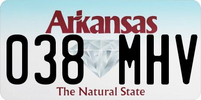 AR license plate 038MHV